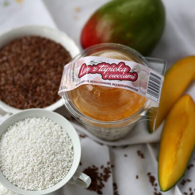 Deser Wety - len z tapioką i owocami