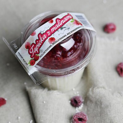 Deser Wety - tapioka z malinami